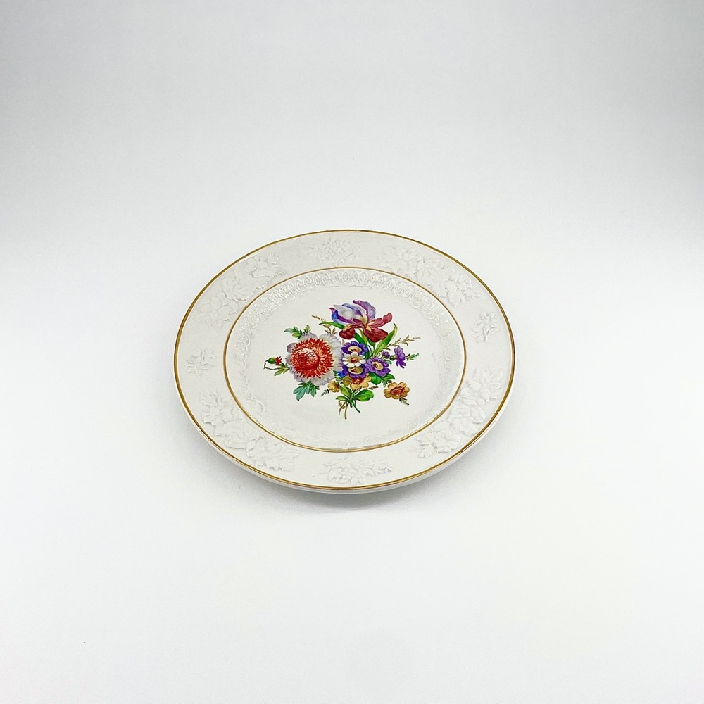 Vintage Made in Italy Floral Porcelain Plate